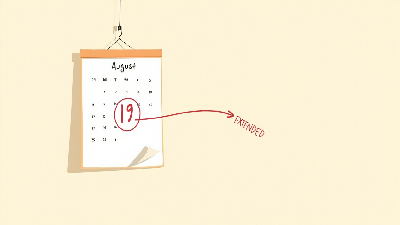 August 19 calendar — the deadline that keeps getting extended