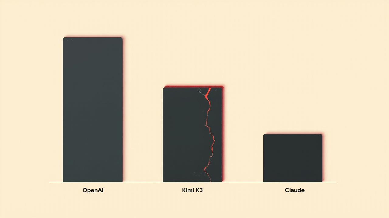 AI competition chart — OpenAI, Kimi K3, and the pressure on Claude